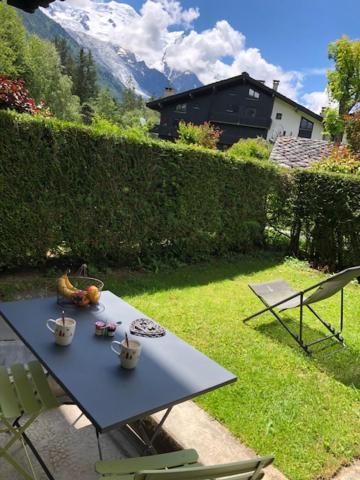 Studio Au Calme Avec Jardin Et Vue Mont-Blanc Chamonix Exteriör bild