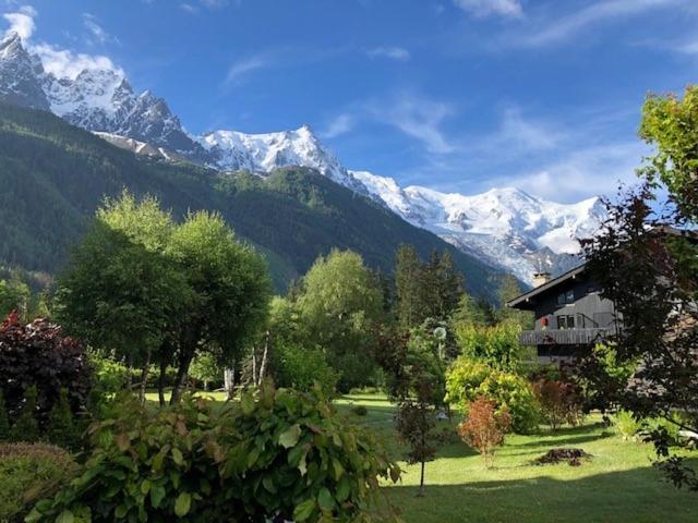 Studio Au Calme Avec Jardin Et Vue Mont-Blanc Chamonix Exteriör bild